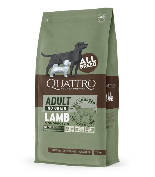 Dog food adult all breed no grain with lamb monoprotein