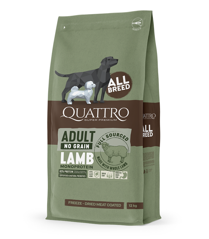 Dog food adult all breed no grain with lamb monoprotein