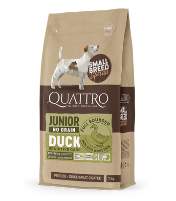 Dog food junior small breed no grain with duck