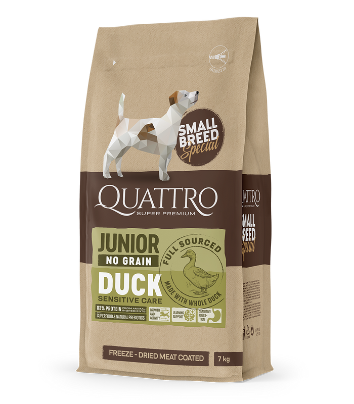 Dog food junior small breed no grain with duck