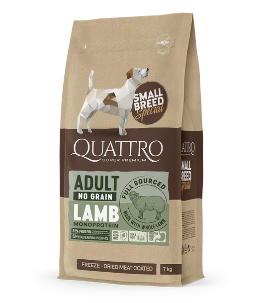 Dog food adult small breed no grain with lamb monoprotein