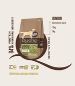 Dog food junior large breed no grain with duck